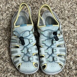 Privo Joyner Fisherman Sandal Sz 10 Light Blue Yellow